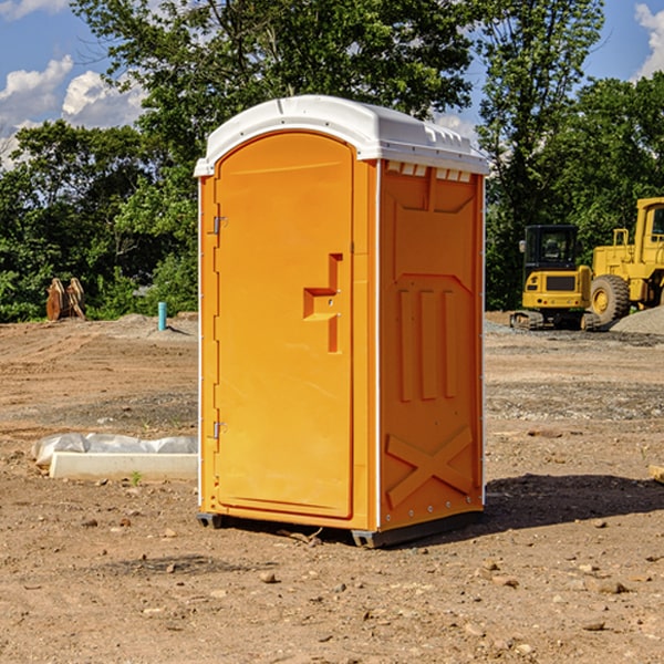 how often are the portable restrooms cleaned and serviced during a rental period in Foxhome MN